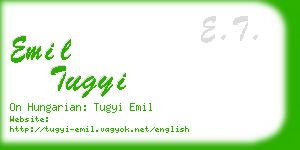 emil tugyi business card